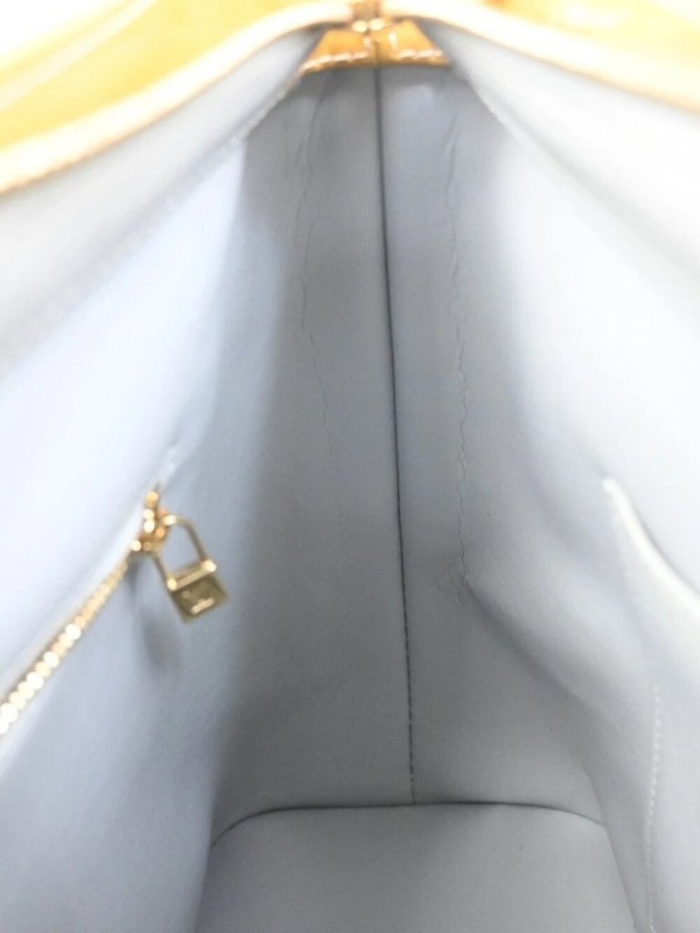 LOUIS VUITTON Houston Shoulder Bag Monogram Vernis Leather Yellow M91053 62CA852 - Picture 8 of 14